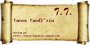 Tanos Tanázia névjegykártya